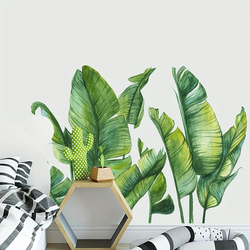 Nordic Style Green Plant Wall Stickers - Living Room Bedroom Decor