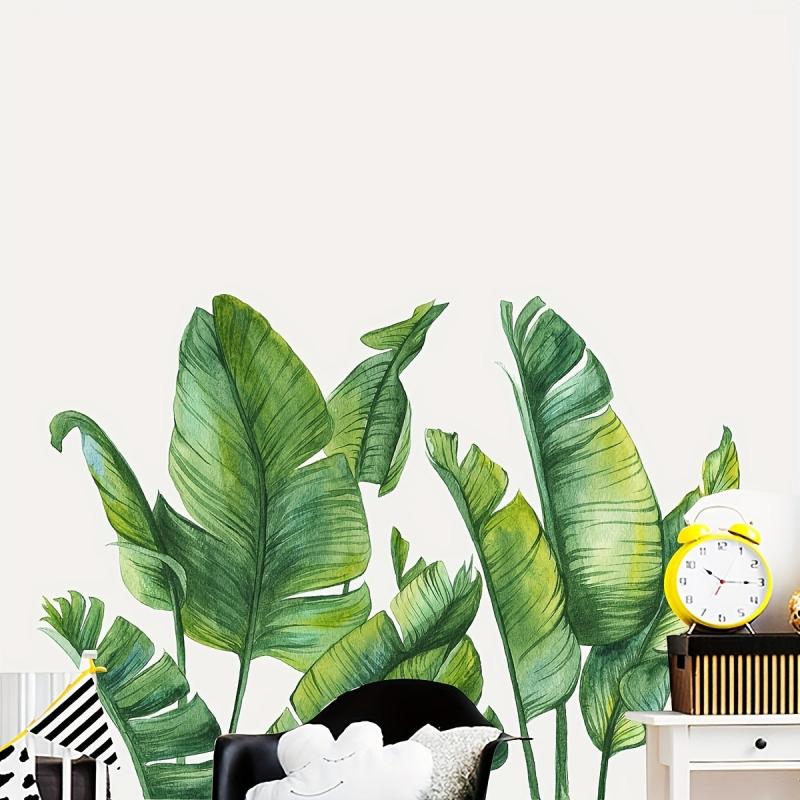 Nordic Style Green Plant Wall Stickers - Living Room Bedroom Decor