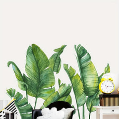 Nordic Style Green Plant Wall Stickers - Living Room Bedroom Decor