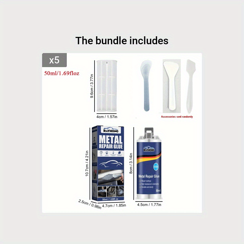 50ml 100ml Metal Repair Adhesive High Strength Sealant Weld Seam Bonding