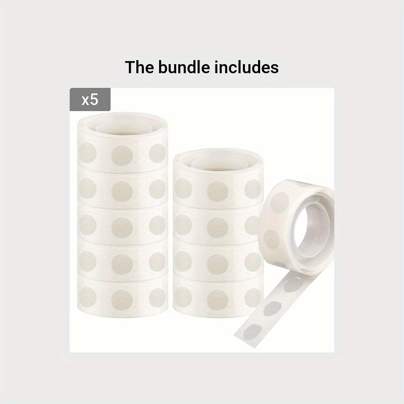 1000pcs 10 Rolls Double-sided Adhesive Tape for Balloons, Weddings, Birthdays