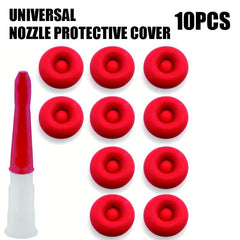 10pcs Caulk Tube Seal Cap Leakproof Sleeve Glass Glue Nozzle