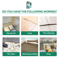 Easy Tile Repair AB Glue Set - Repair Cracks & Dents - Ceramic Repair Paste
