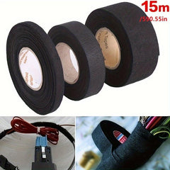 High Temp Adhesive Cloth Tape 15m for Cable Harness PVC Car Auto Heat Sound Isol