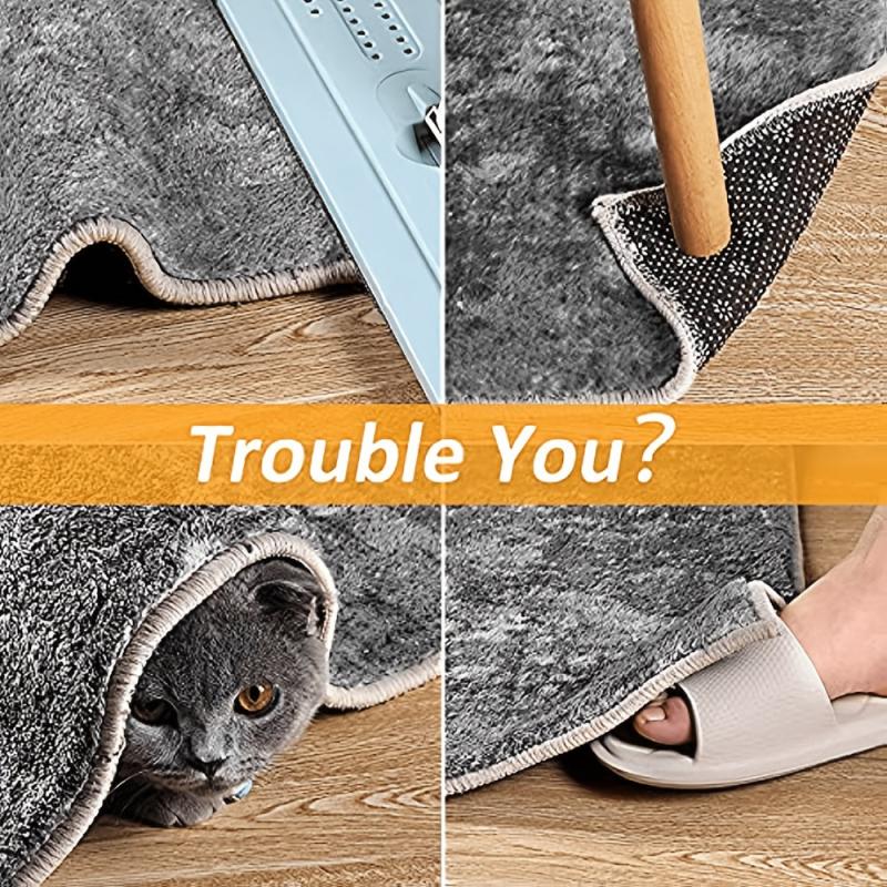 Non Slip Rug Grippers - Reusable Rug Tape for Area Rugs