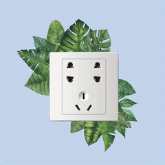Tropical Green Plant Switch Sticker for Home Decoration