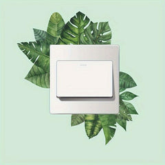 Tropical Green Plant Switch Sticker for Home Decoration
