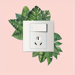 Tropical Green Plant Switch Sticker for Home Decoration