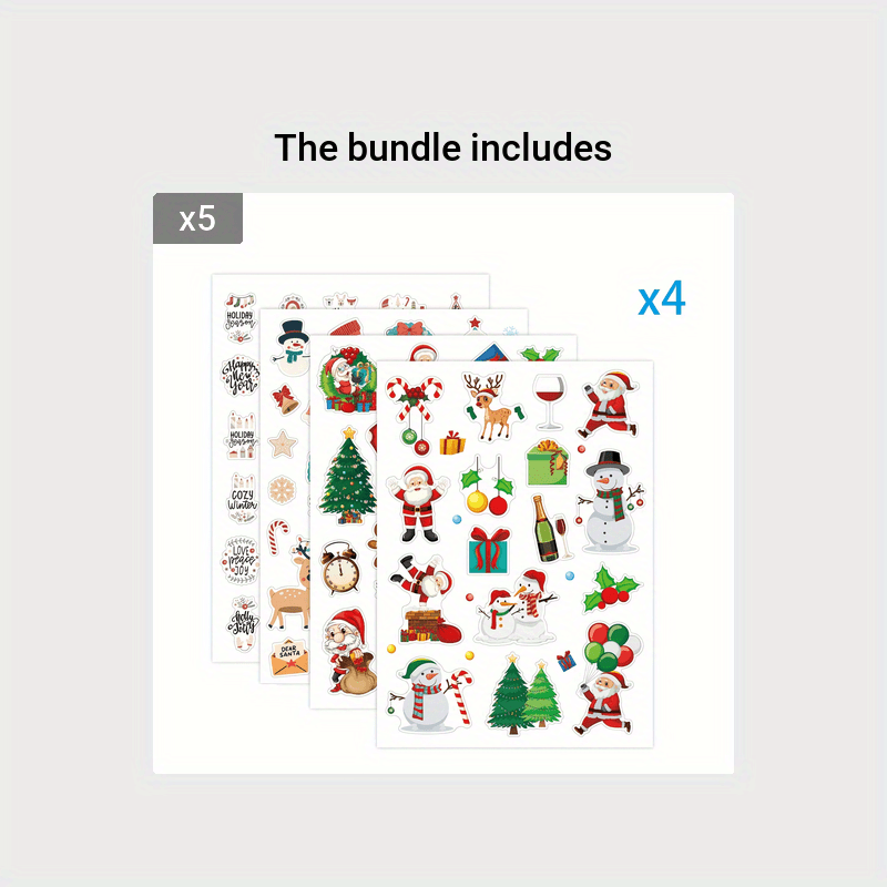 Christmas Stickers For Children Snowflakes DIY Party Decorations