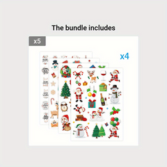 Christmas Stickers For Children Snowflakes DIY Party Decorations
