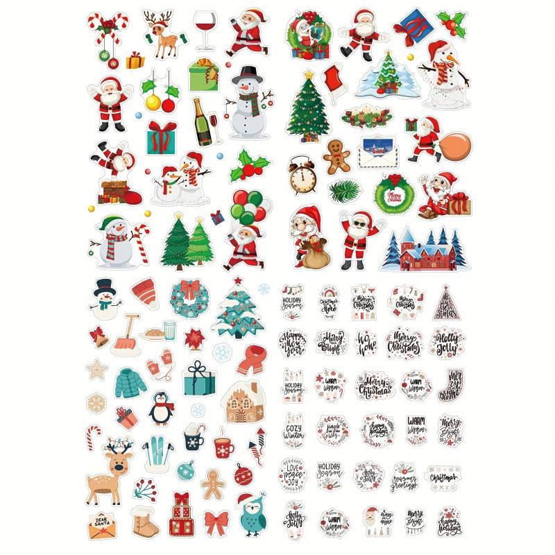 Christmas Stickers For Children Snowflakes DIY Party Decorations