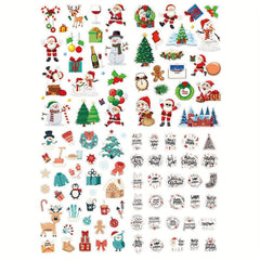 Christmas Stickers For Children Snowflakes DIY Party Decorations