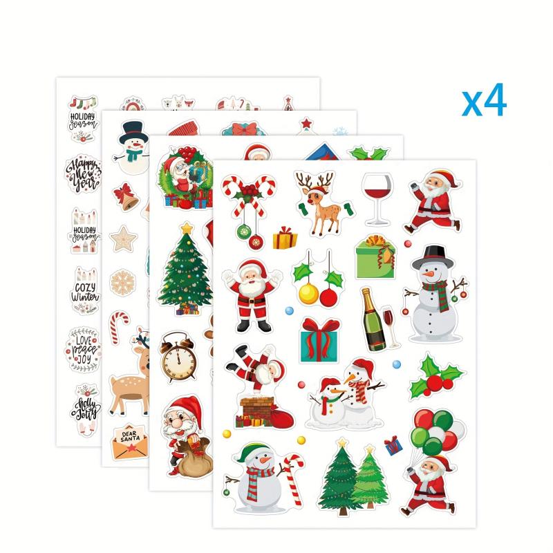 Christmas Stickers For Children Snowflakes DIY Party Decorations