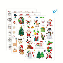 Christmas Stickers For Children Snowflakes DIY Party Decorations