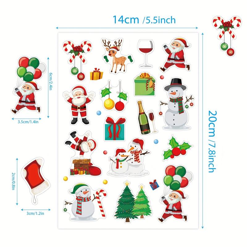 Christmas Stickers For Children Snowflakes DIY Party Decorations