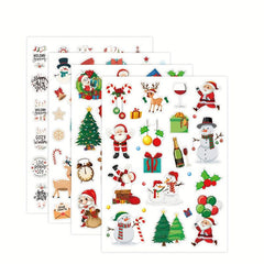 Christmas Stickers For Children Snowflakes DIY Party Decorations