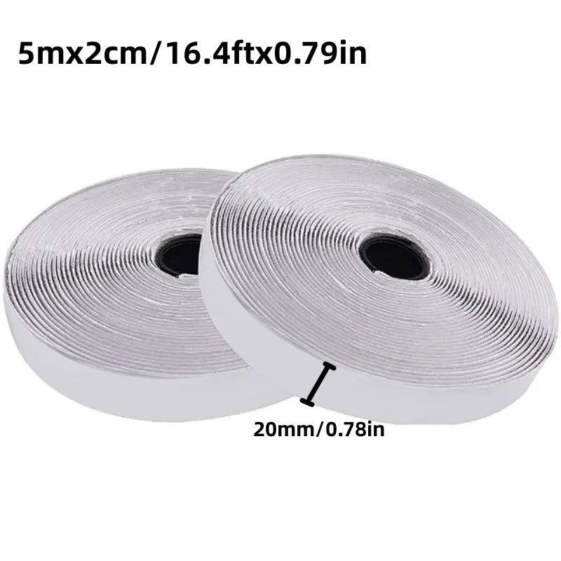 Heavy Duty Hook Loop Strips Adhesive Tape Double Sided Rolls