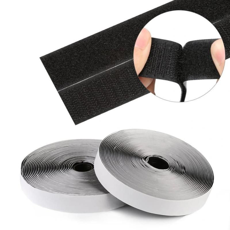 Heavy Duty Hook Loop Strips Adhesive Tape Double Sided Rolls
