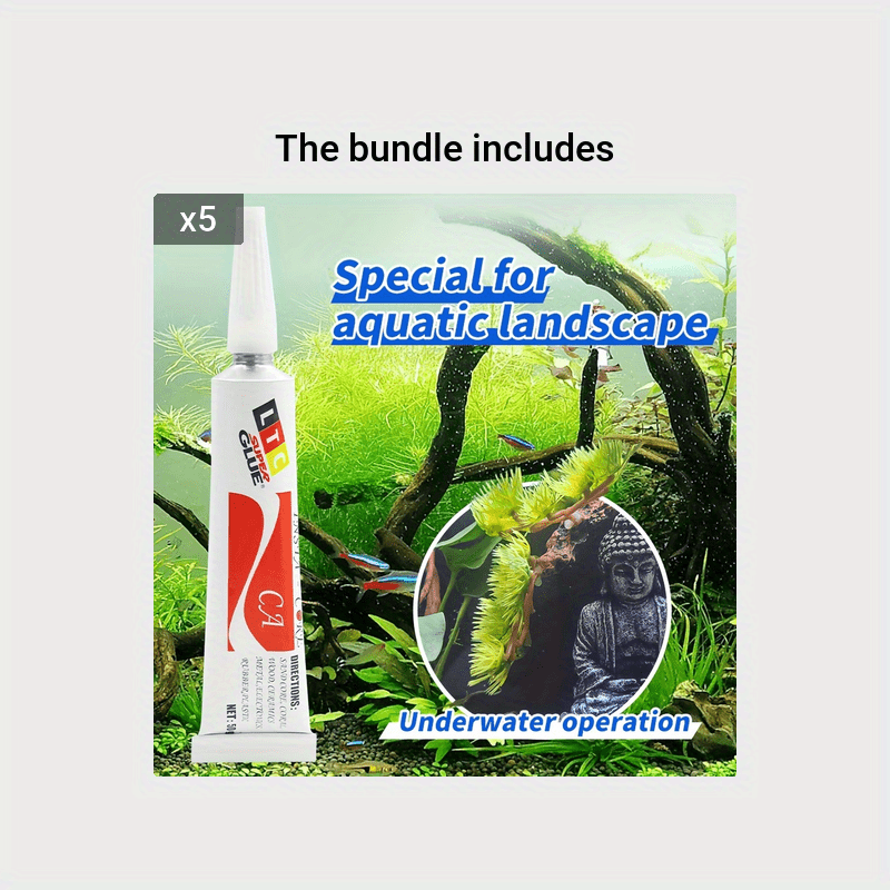 Aquarium Landscaping Special Glue - Water-Resistant Adhesive for Water Grass