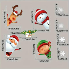 80pcs Christmas Snowflake Window Clings Stickers Xmas Decorations