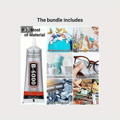 B6000 Rhinestone Clear Glue Adhesive - Multi-Use Fabric
