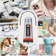 B6000 Rhinestone Clear Glue Adhesive - Multi-Use Fabric