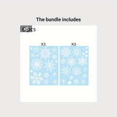 Snowflake Window Stickers Christmas Decorations Winter Door Background