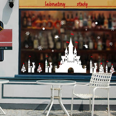 Snowflake Window Stickers Christmas Decorations Winter Door Background