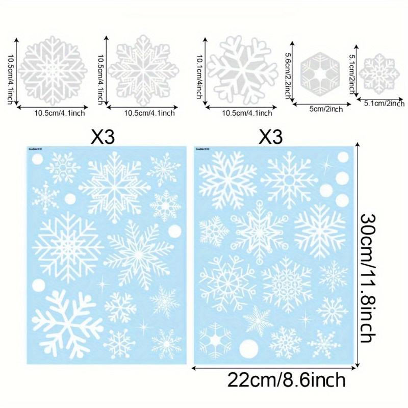 Snowflake Window Stickers Christmas Decorations Winter Door Background