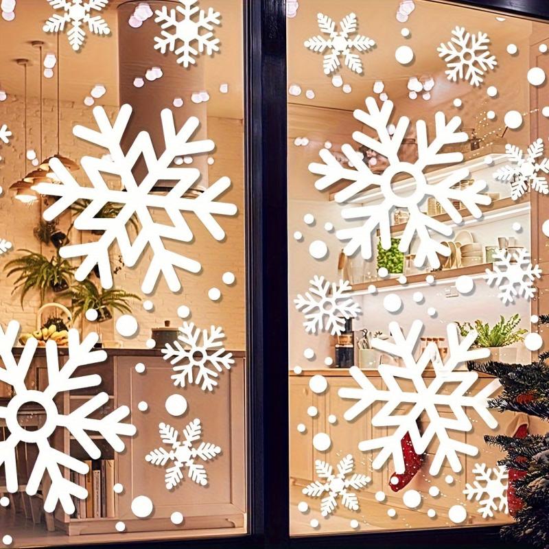 Snowflake Window Stickers Christmas Decorations Winter Door Background