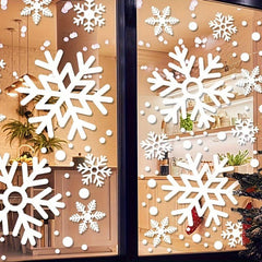 Snowflake Window Stickers Christmas Decorations Winter Door Background