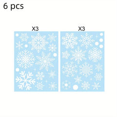 Snowflake Window Stickers Christmas Decorations Winter Door Background