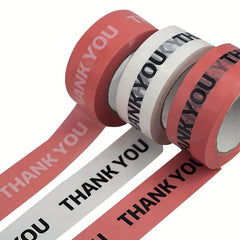 Pink Background THANK YOU Packing Tape Cartoon Printing Tape For Box