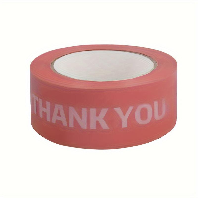 Pink Background THANK YOU Packing Tape Cartoon Printing Tape For Box