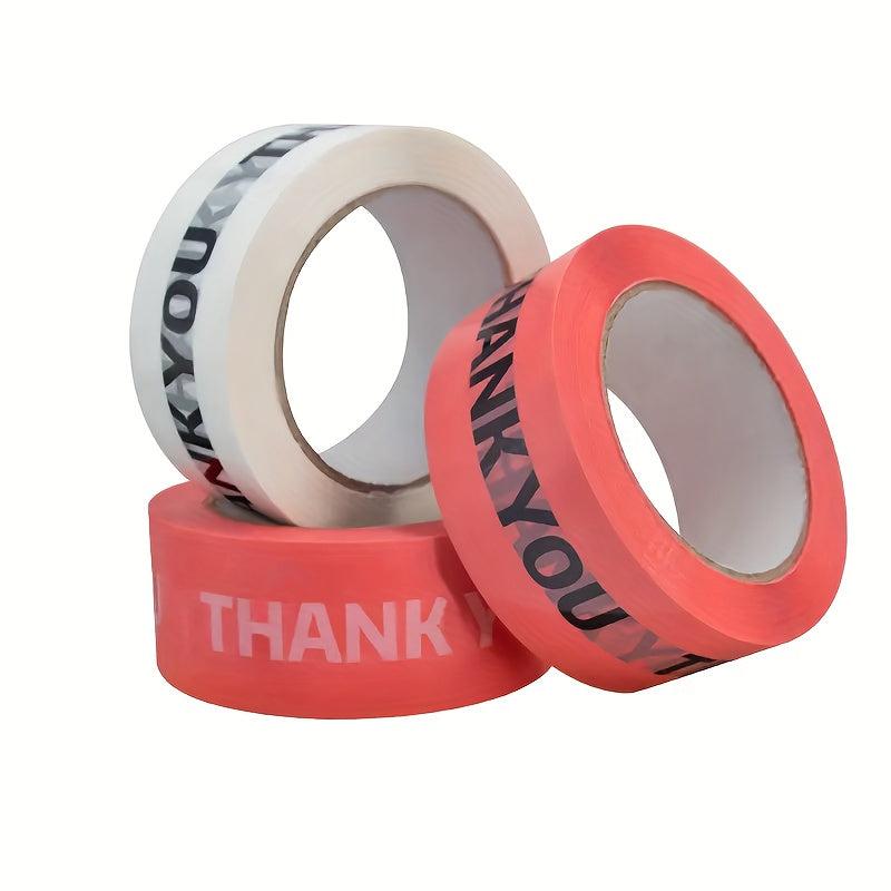Pink Background THANK YOU Packing Tape Cartoon Printing Tape For Box