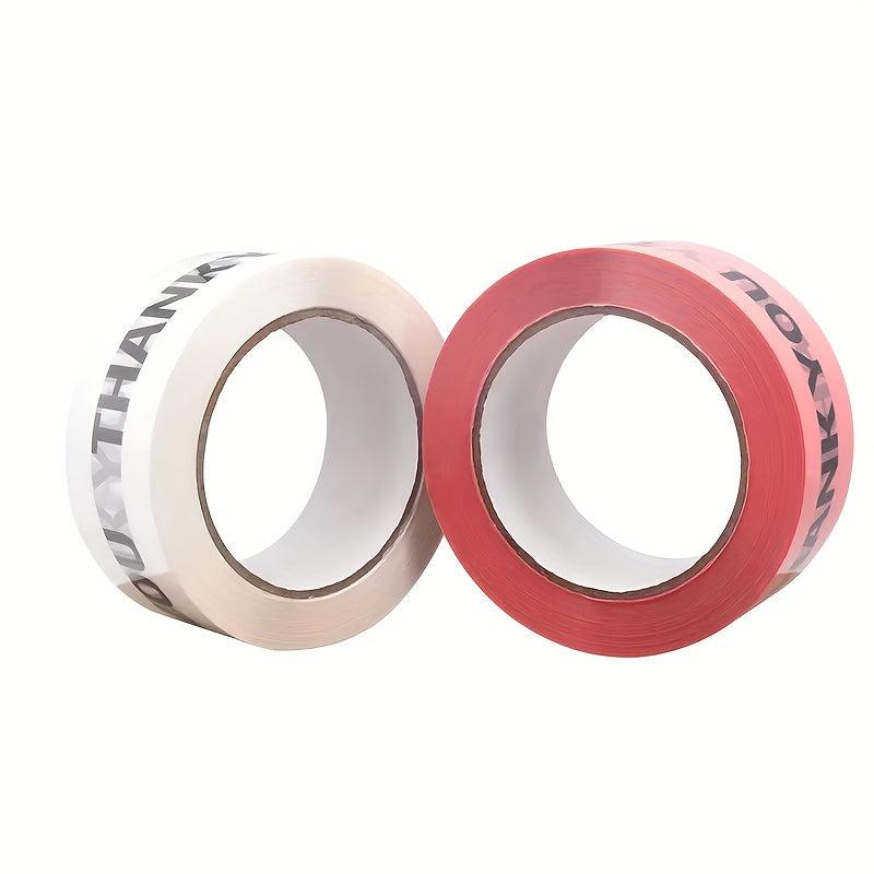 Pink Background THANK YOU Packing Tape Cartoon Printing Tape For Box