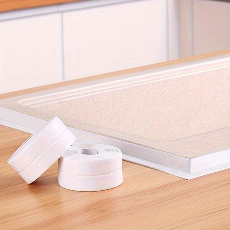 3pcs Bathroom Shower Sink Sealing Strip Tape PVC Self Adhesive Waterproof