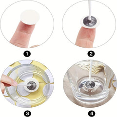 100pcs Candle Wick Stickers Heat Resistance Double Sided Stickers