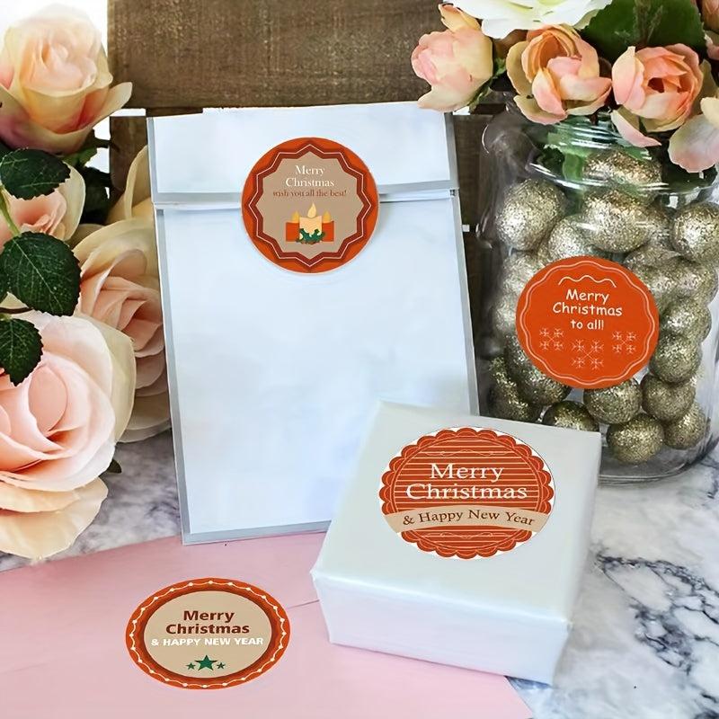 500 Merry Christmas Stickers Happy Year Gift Seals Box Decoration