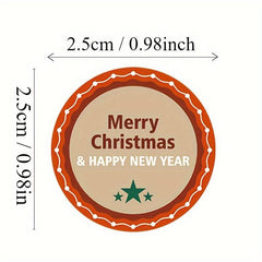 500 Merry Christmas Stickers Happy Year Gift Seals Box Decoration