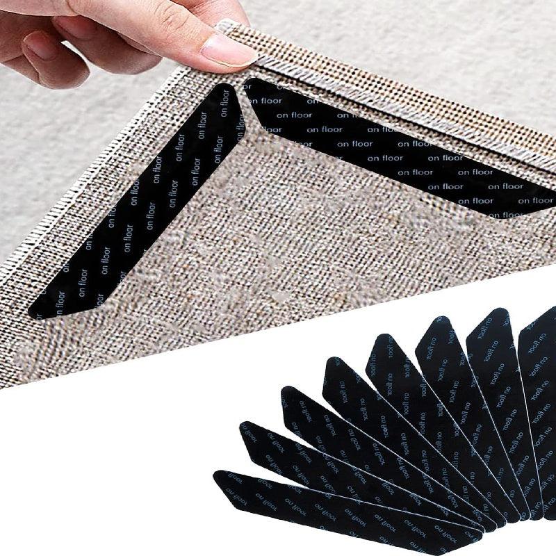 8pcs 25-130mm Water Washed Trapezoidal Carpet Sticker Rug Gripper Non-slip Mats