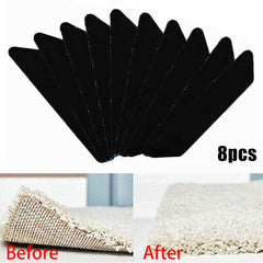 8pcs 25-130mm Water Washed Trapezoidal Carpet Sticker Rug Gripper Non-slip Mats