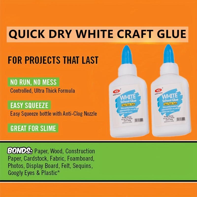 2pcs Quick-drying Latex Glue for Crafts Paper Felt Wood Foam