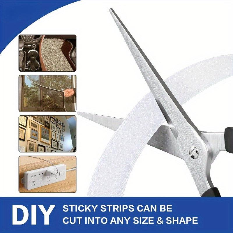 3x26 Hook Loop Tape Sticky Back Fastener Roll Self Adhesive Heavy Duty Strips