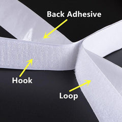 3x26 Hook Loop Tape Sticky Back Fastener Roll Self Adhesive Heavy Duty Strips