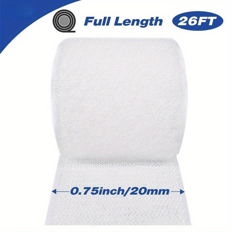 3x26 Hook Loop Tape Sticky Back Fastener Roll Self Adhesive Heavy Duty Strips