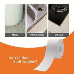 2pcs Sealing Tape Strips 1.5x126ft Self Adhesive Toilet Basin PVC