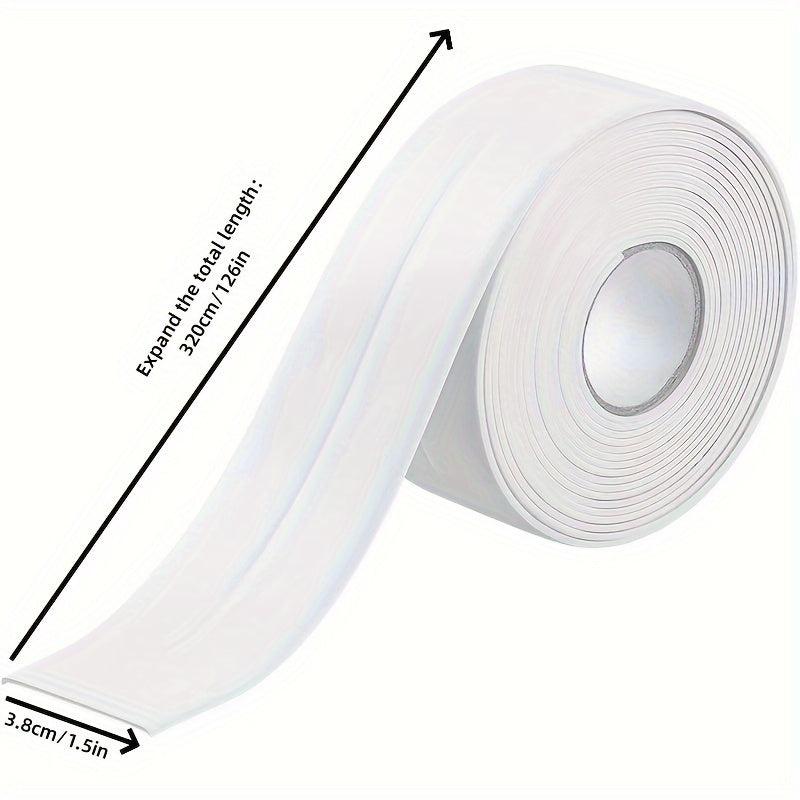2pcs Sealing Tape Strips 1.5x126ft Self Adhesive Toilet Basin PVC