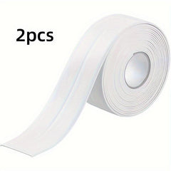 2pcs Sealing Tape Strips 1.5x126ft Self Adhesive Toilet Basin PVC