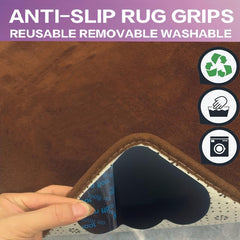 8pcs Rug Gripper Prevents Carpet Curling Double Sided Non Slip Reusable